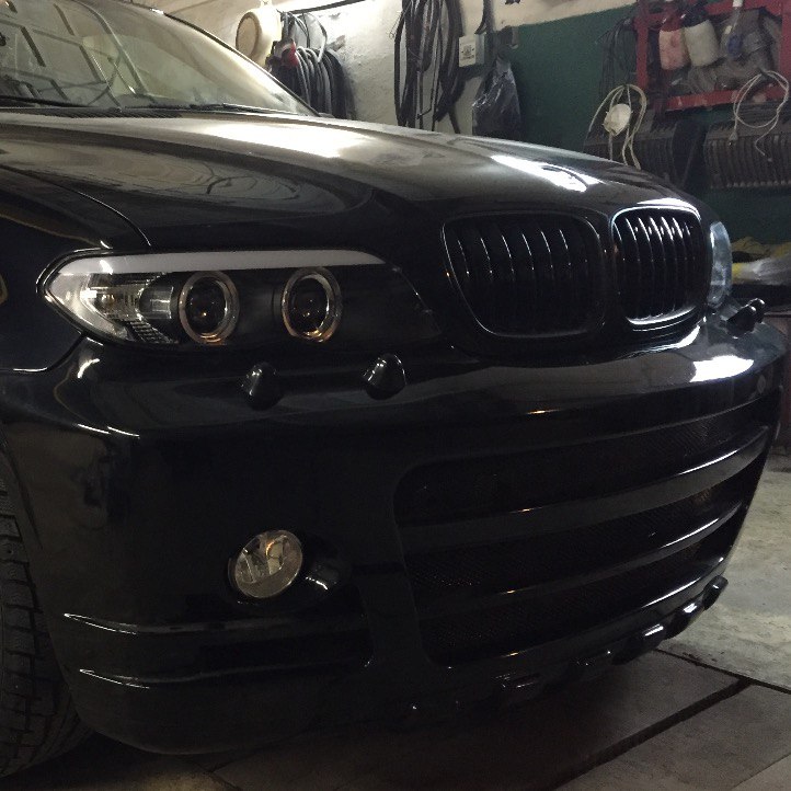 Frontlykter BMW X5 (E53) 2003 - 2006 | XENON ANGEL EYES BLACK Image 6