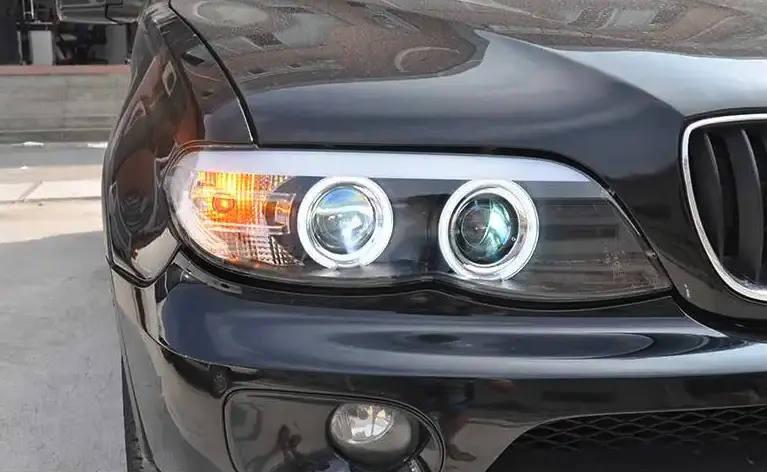 Frontlykter BMW X5 (E53) 2003 - 2006 │ Xenon Angel Eyes CCFL Black – bilde 3