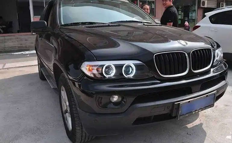 Frontlykter BMW X5 (E53) 2003 - 2006 │ Xenon Angel Eyes CCFL Black – bilde 4