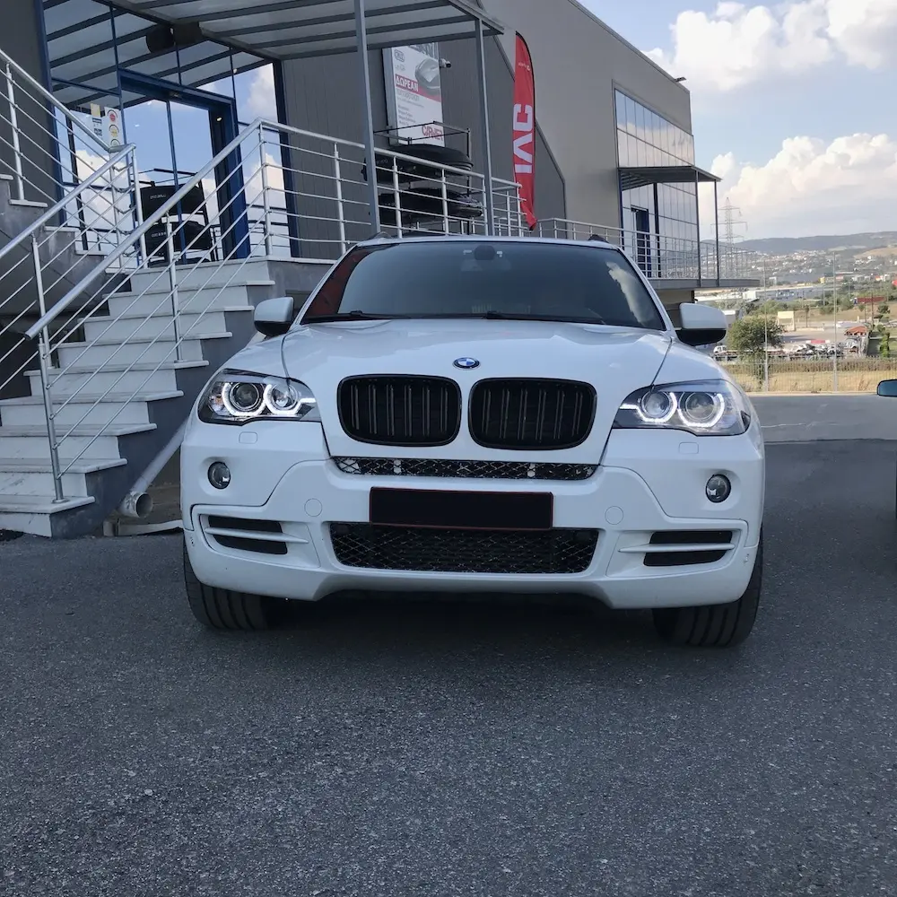Frontlykter BMW X5 (E70) 2006 - 2010 | XENON ANGEL EYES LED DRL BLACK – bilde 10