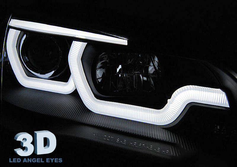 Frontlykter BMW X5 (E70) 2006 - 2013 | Tube Light DRL Black – bilde 3