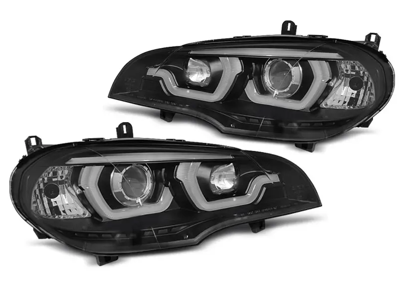 Frontlykter BMW X5 (E70) 2006 - 2013 | Tube Light DRL Black – bilde 6