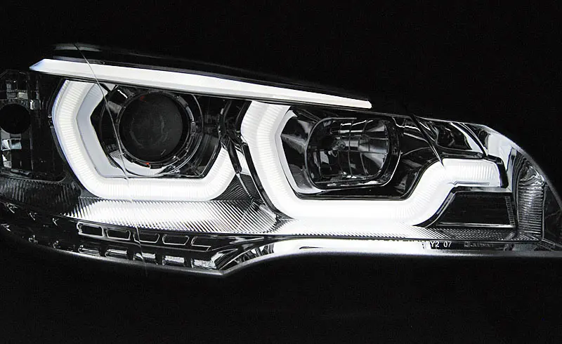 Frontlykter BMW X5 (E70) 2006 - 2013 | TUBE LIGHT DRL CHROME – bilde 9