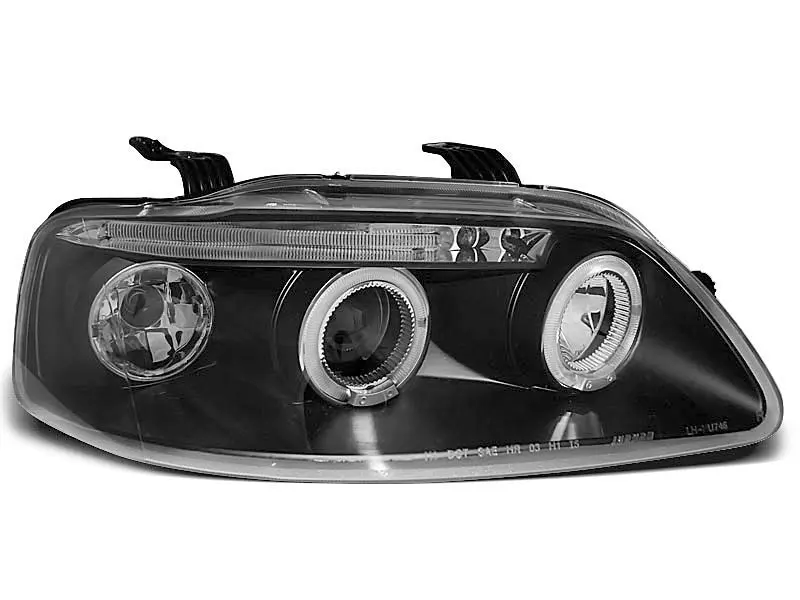 Frontlykter CHEVROLET AVEO 2003-2006 ANGEL EYES BLACK