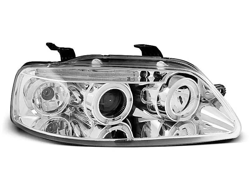 Frontlykter CHEVROLET AVEO 2003-2006 ANGEL EYES CHROME