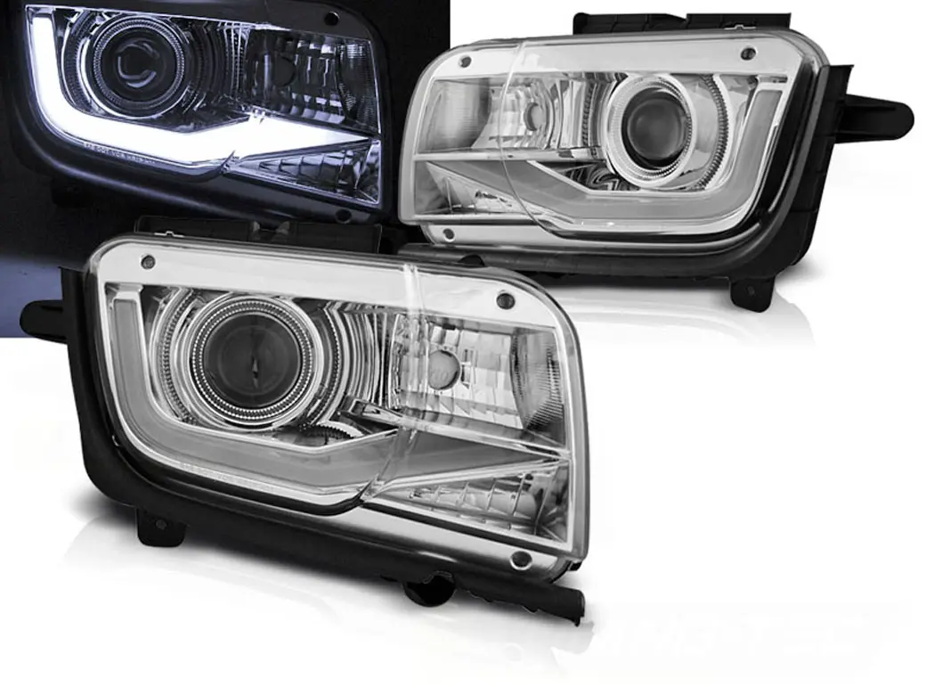 Frontlykter CHEVROLET CAMARO 2009-2013 TUBE LIGHT CHROME