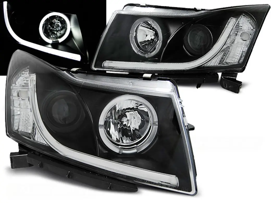 Frontlykter CHEVROLET CRUZE 2009-2012 TUBE LIGHT BLACK