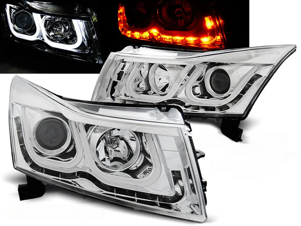 Frontlykter CHEVROLET CRUZE 2009-2012 TUBE LIGHT CHROME