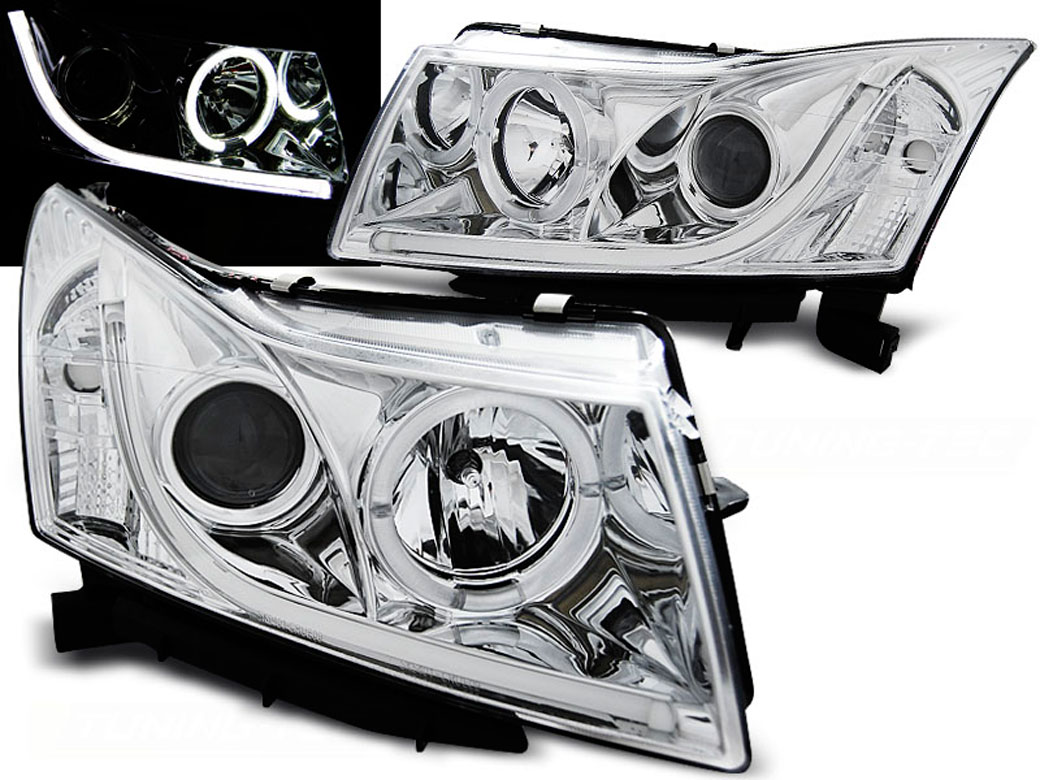 Frontlykter CHEVROLET CRUZE 2009-2012 TUBE LIGHT CHROME