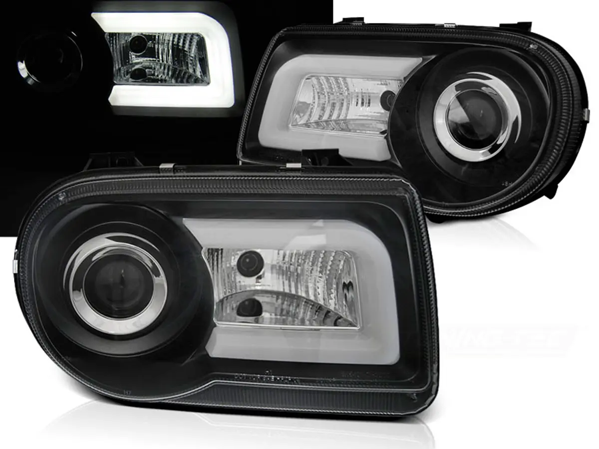 Frontlykter CHRYSLER 300C 2005-2010 BLACK TUBE LIGHT
