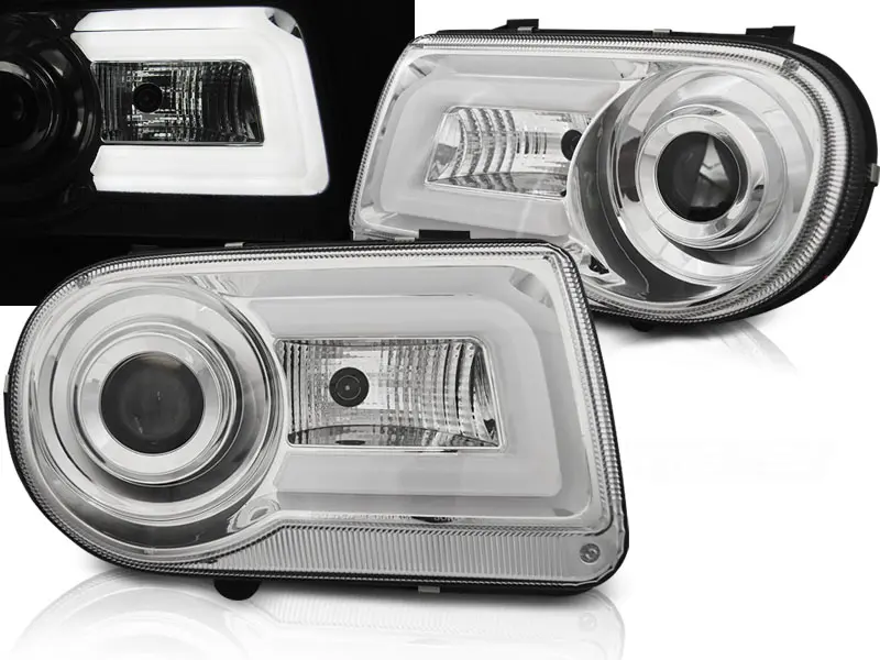 Frontlykter CHRYSLER 300C 2005-2010 CHROME TUBE LIGHT