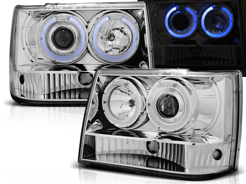 Frontlykter CHRYSLER JEEP GRAND CHEROKEE 1993-1998 CHROME
