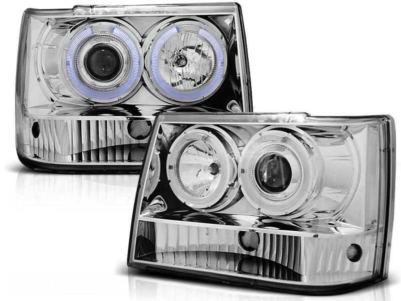 Frontlykter CHRYSLER JEEP GRAND CHEROKEE 1993-1998 CHROME – bilde 2