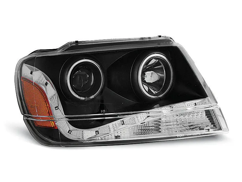 Frontlykter CHRYSLER JEEP GRAND CHEROKEE 1999-2005 DAYLIGHT BLACK – bilde 2