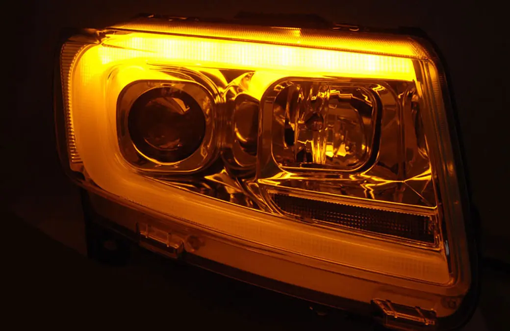 Frontlykter CHRYSLER JEEP GRAND CHEROKEE 2011-2013 CHROME TUBE LIGHT SEQ – bilde 2