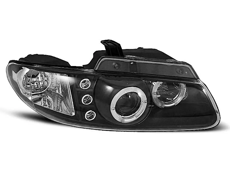 Frontlykter CHRYSLER VOYAGER 1996-2001 ANGEL EYES BLACK – bilde 2