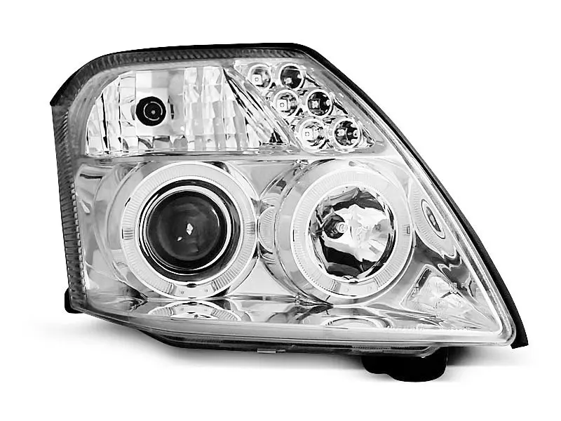 Frontlykter CITROEN C2 2003-2010 ANGEL EYES CHROME – bilde 2