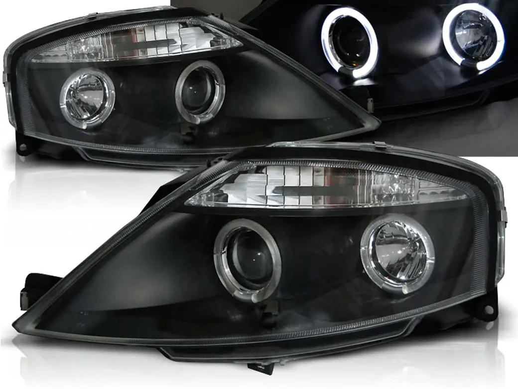 Frontlykter Citroen C3 I 2002 - 2009 │ ANGEL EYES BLACK
