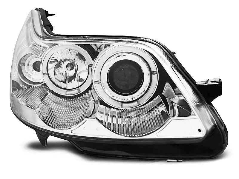Frontlykter CITROEN C4 2004-2010 ANGEL EYES CHROME – bilde 2