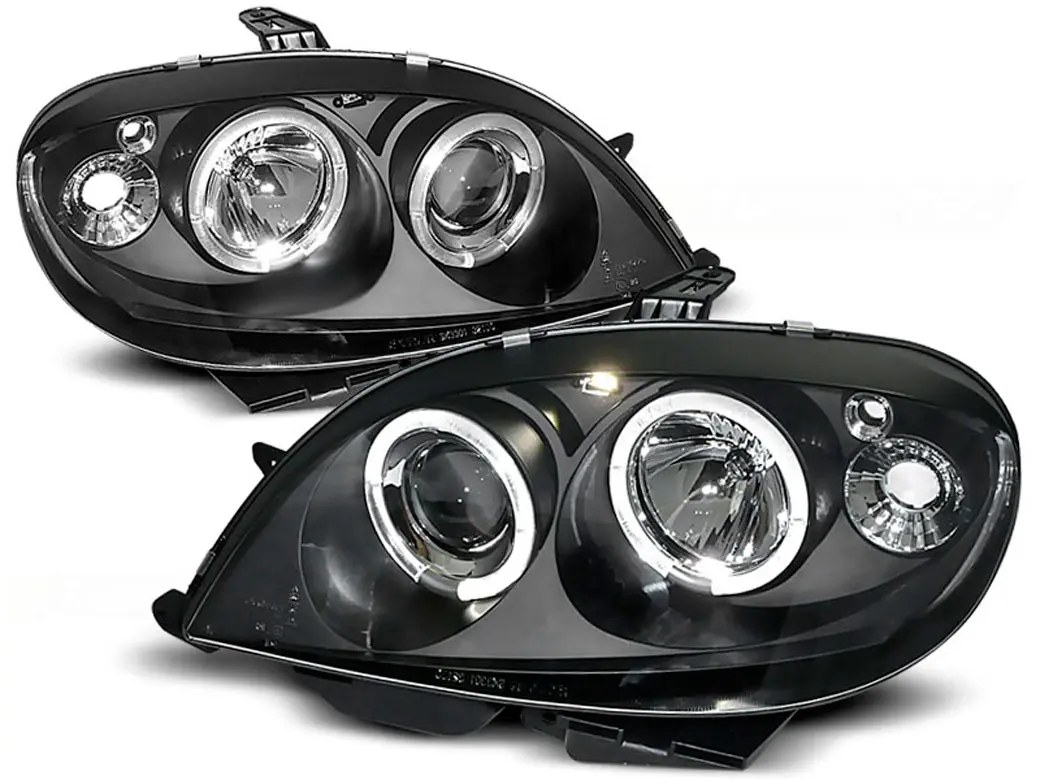Frontlykter CITROEN SAXO 1999-2003 ANGEL EYES BLACK