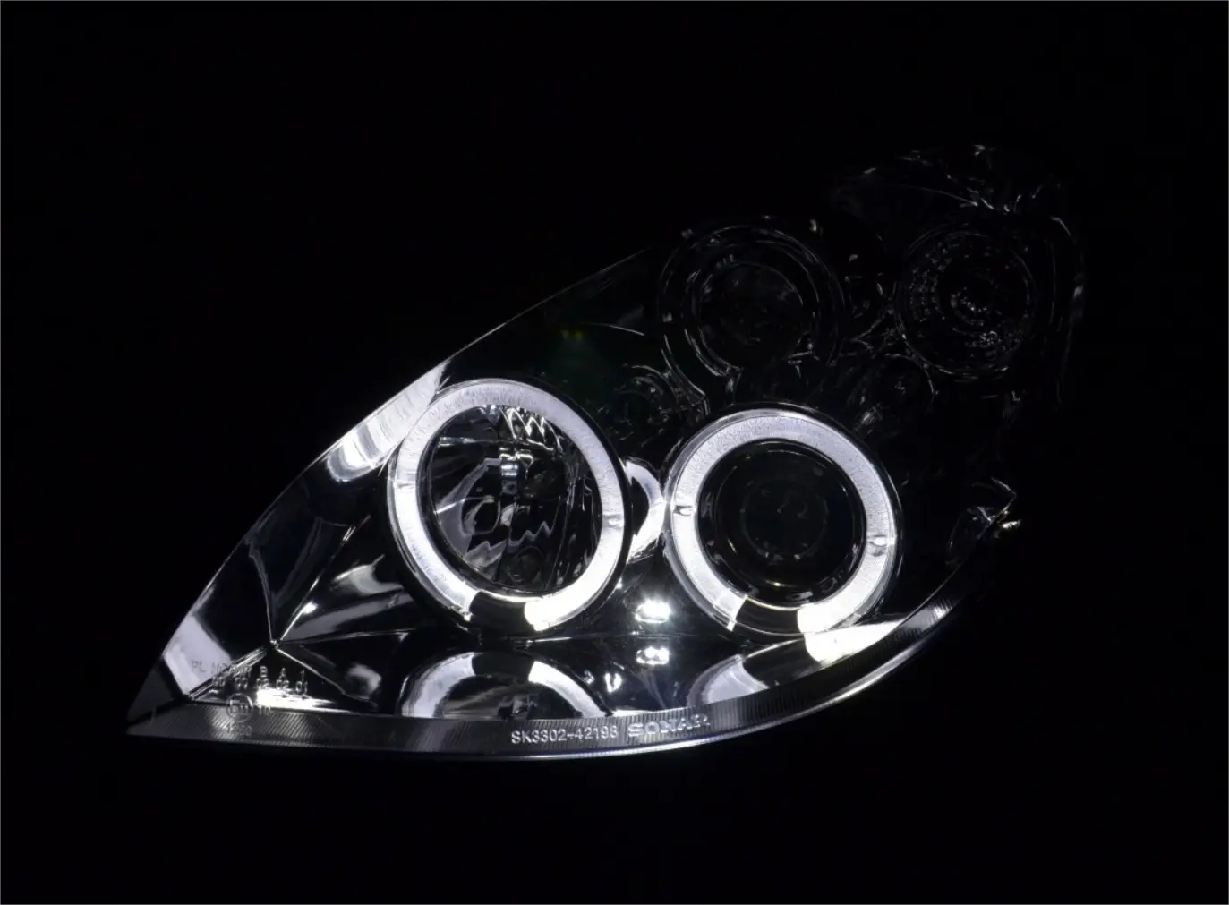 Frontlykter CITROEN XSARA 2000-2004 ANGEL EYES CHROME – bilde 2