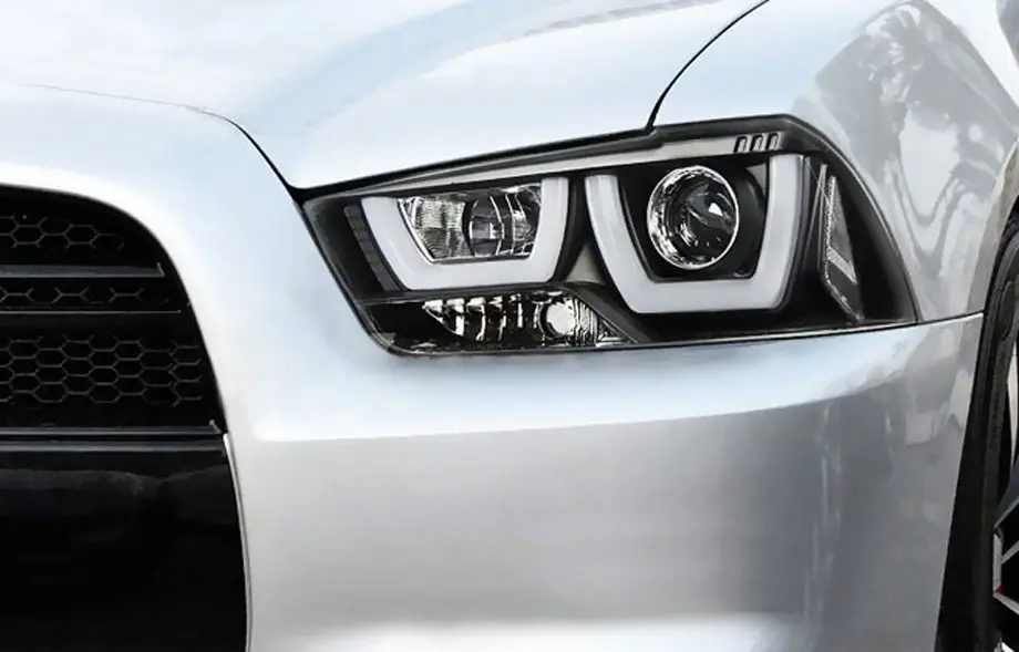 Frontlykter DODGE CHARGER (LX) II 2011-2015 TUBE LIGHT BLACK – bilde 2