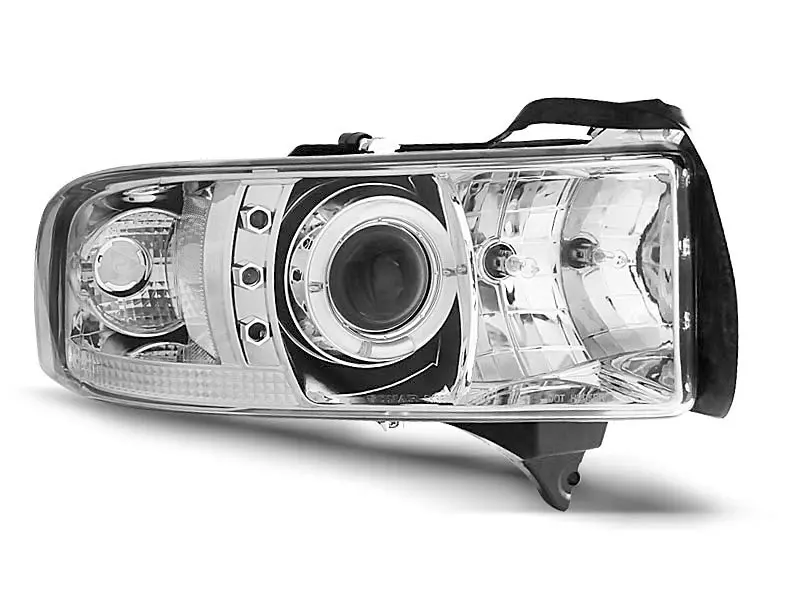 Frontlykter DODGE RAM 1994-2001 ANGEL EYES CHROME – bilde 2