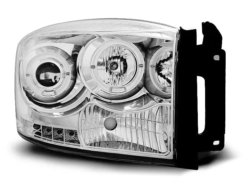 Frontlykter DODGE RAM 2006-2008 ANGEL EYES CHROME – bilde 2