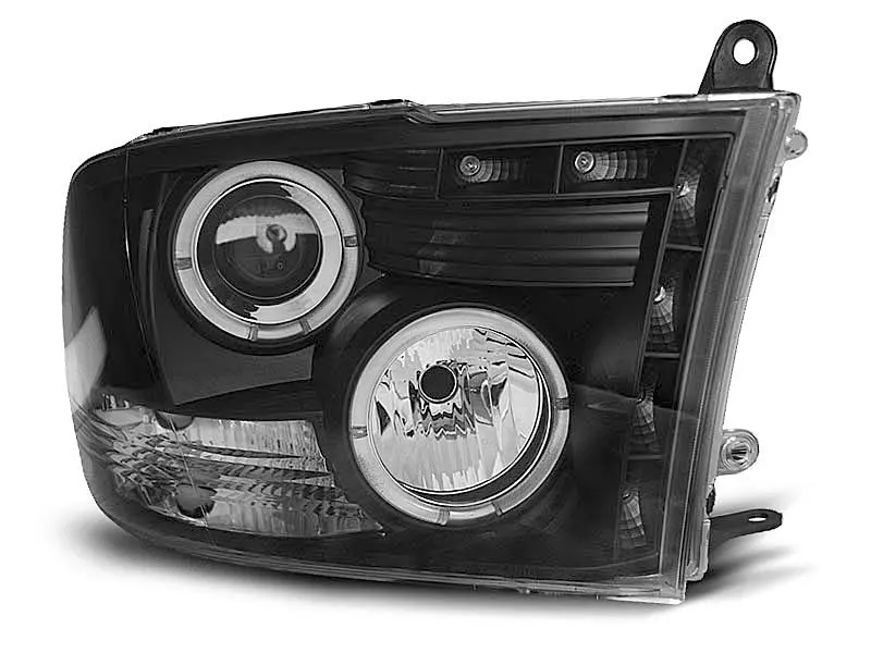 Frontlykter Dodge RAM 2009-2011 ANGEL EYES BLACK – bilde 4