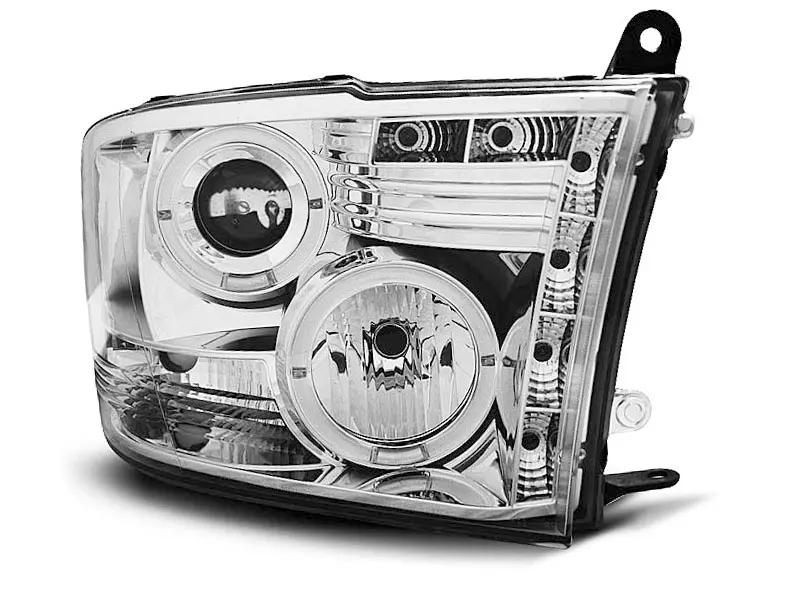 Frontlykter DODGE RAM 2009-2018 ANGEL EYES CHROME – bilde 2