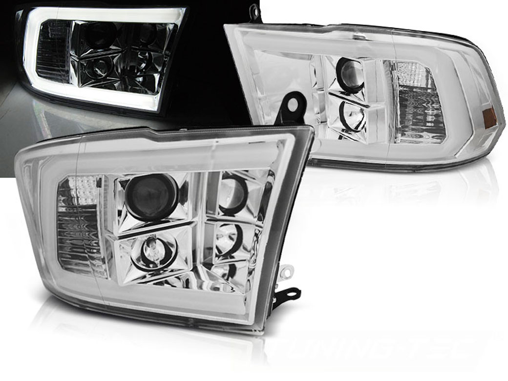 Frontlykter DODGE RAM 2009-2018 TUBE LIGHT CHROME