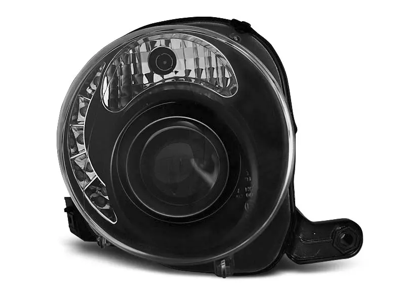 Frontlykter FIAT 500 2007-2015 BLACK LED – bilde 4