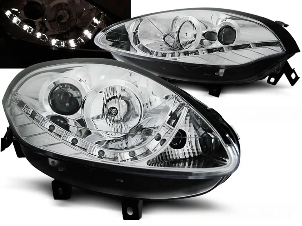 Frontlykter FIAT BRAVO II 2007-2015 DAYLIGHT CHROME