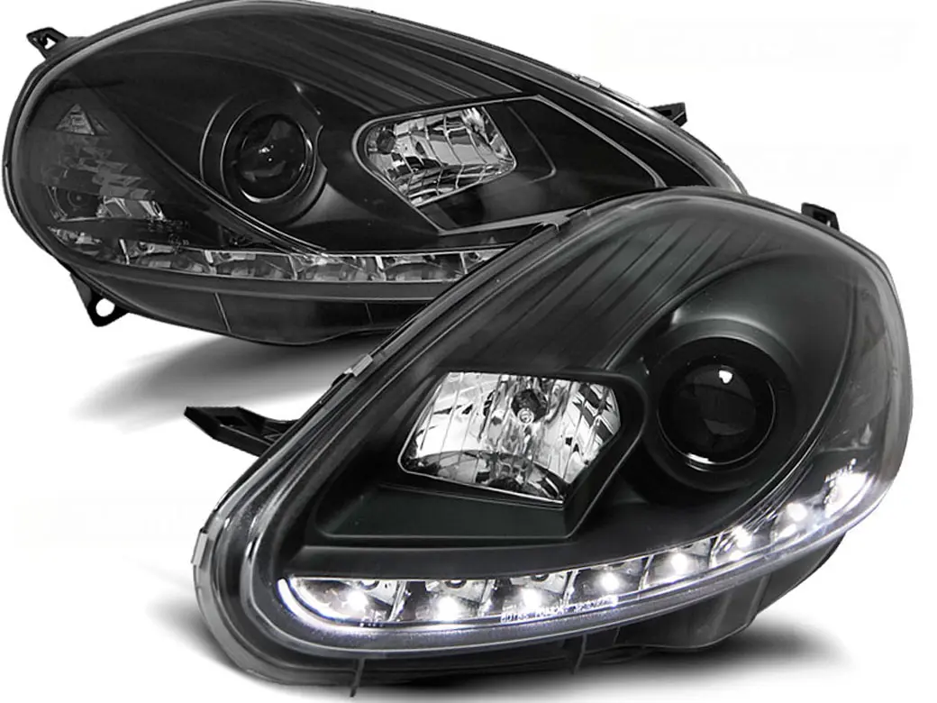 Frontlykter FIAT GRANDE PUNTO 2005-2008 DAYLIGHT BLACK