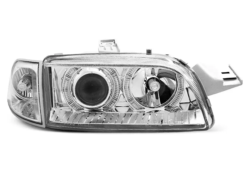 Frontlykter FIAT PUNTO 1 1993-1999 ANGEL EYES CHROME – bilde 2