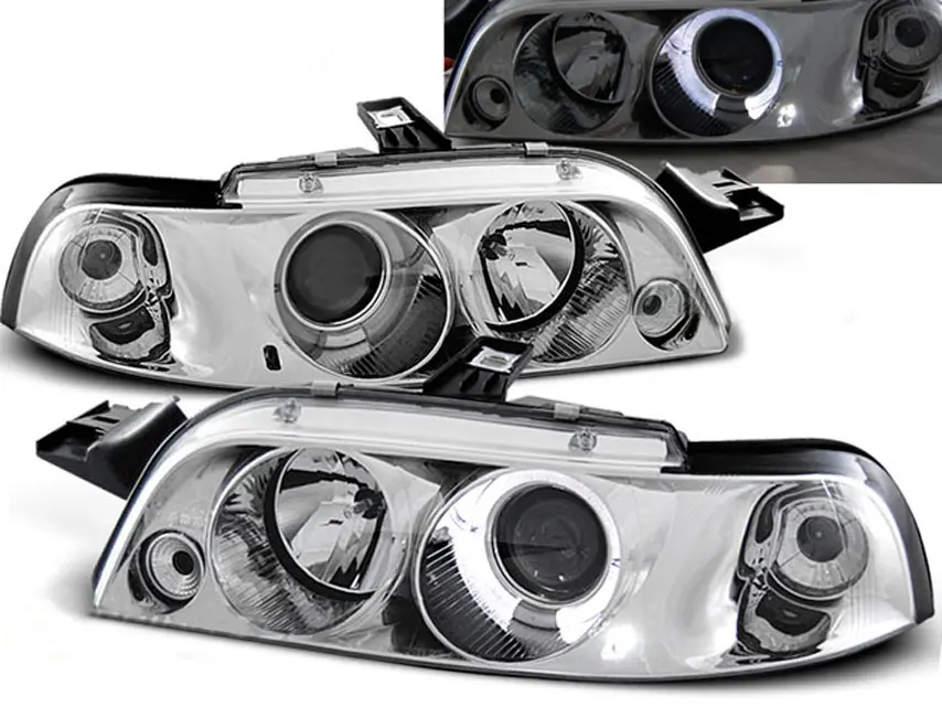 Frontlykter FIAT PUNTO 1 1993-1999 ANGEL EYES CHROME