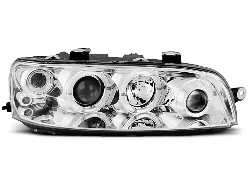 Frontlykter FIAT PUNTO 2 1999-2003 ANGEL EYES CHROME – bilde 2