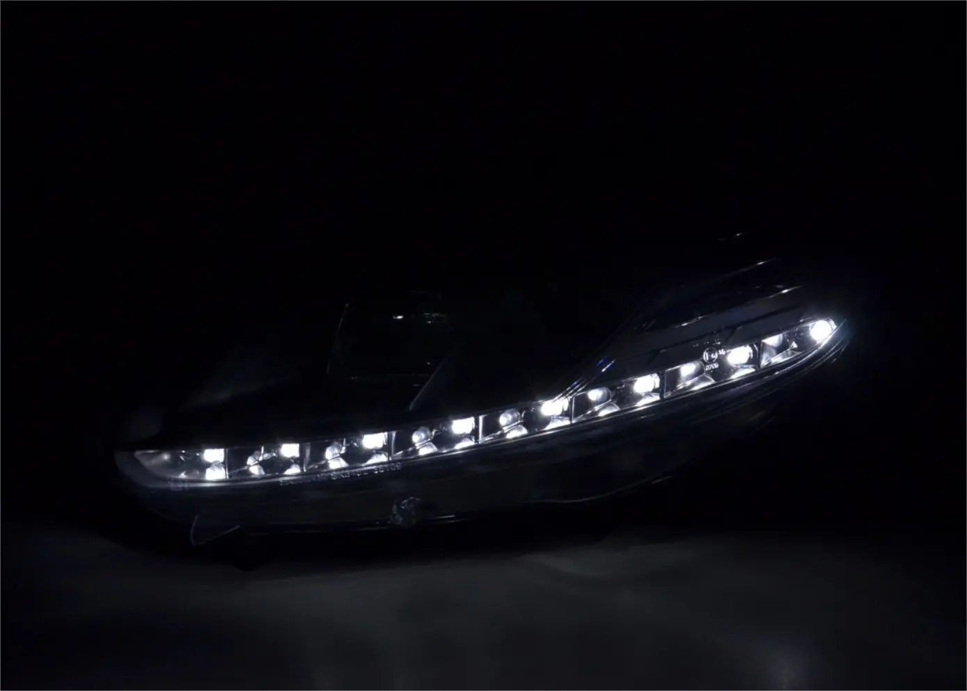 Frontlykter FIAT PUNTO EVO 2009-2012 BLACK DRL LED – bilde 3