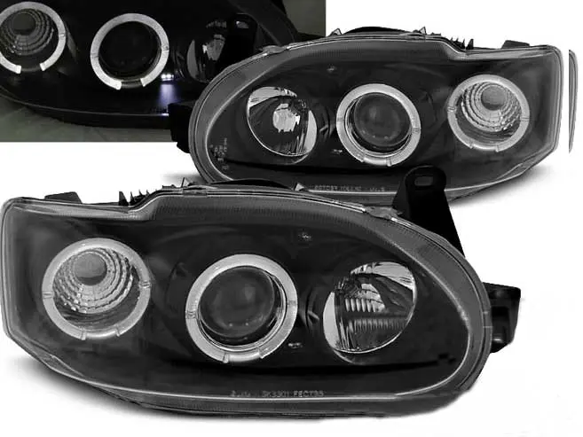 Frontlykter FORD ESCORT (MK7) 1995-2000 ANGEL EYES BLACK