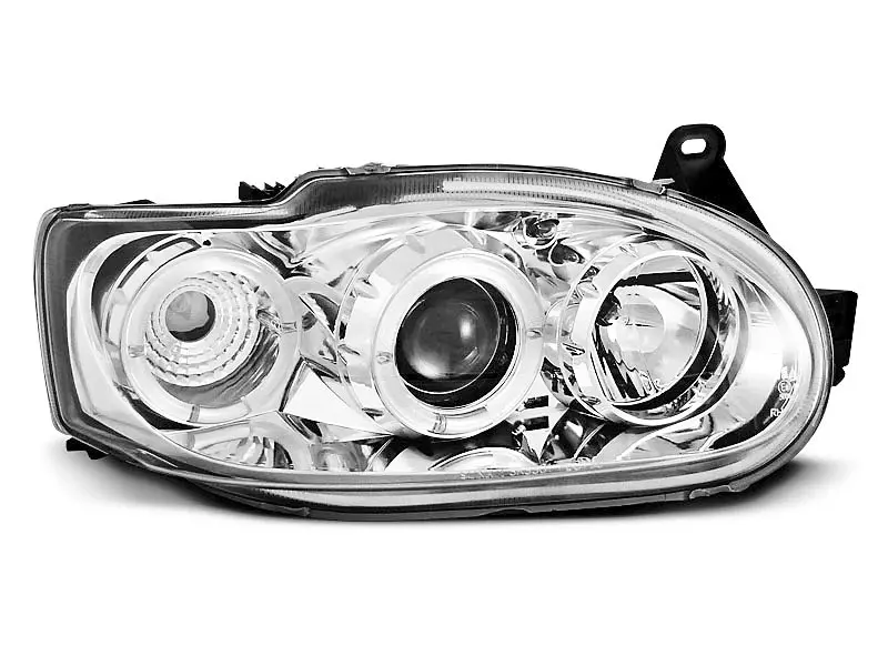 Frontlykter FORD ESCORT (MK7) 1995-2000 ANGEL EYES CHROME – bilde 2
