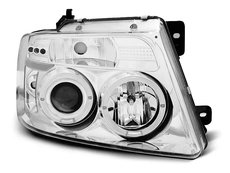 Frontlykter FORD F150 (MK11) 2004-2008 ANGEL EYES CHROME – bilde 3