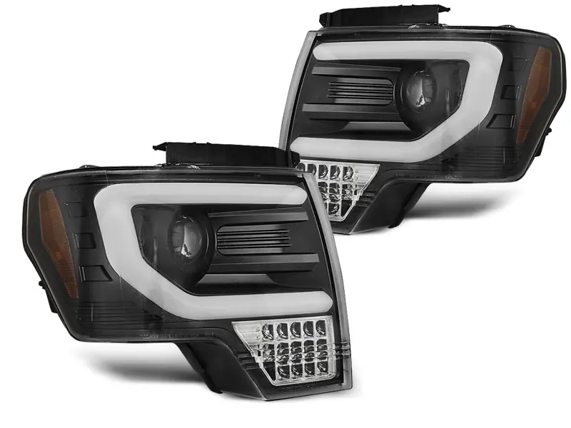Frontlykter FORD F150 (MK12) 2008-2014 TUBE LIGHT BLACK – bilde 6