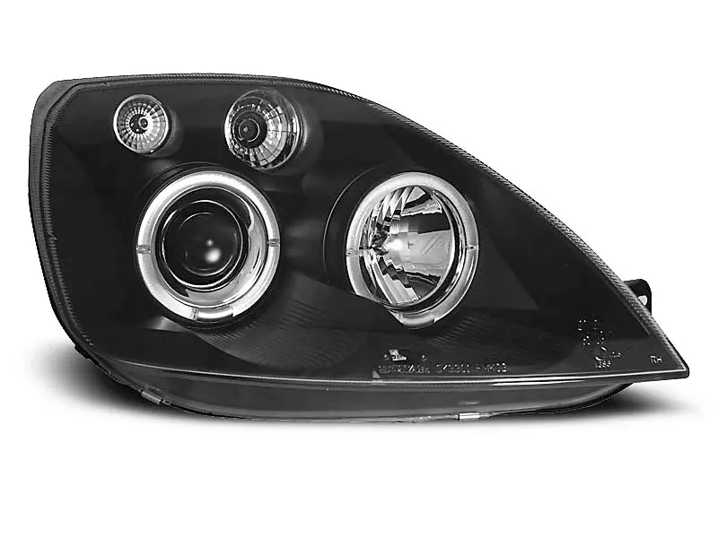 Frontlykter FORD FIESTA (MK6) 2002-2005 ANGEL EYES BLACK – bilde 2