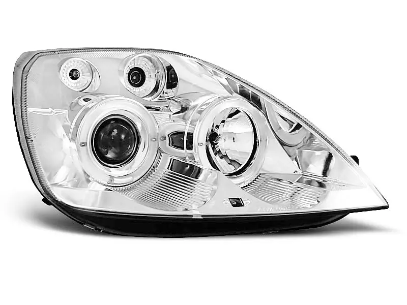 Frontlykter FORD FIESTA (MK6) 2002-2005 ANGEL EYES CHROME Image 2
