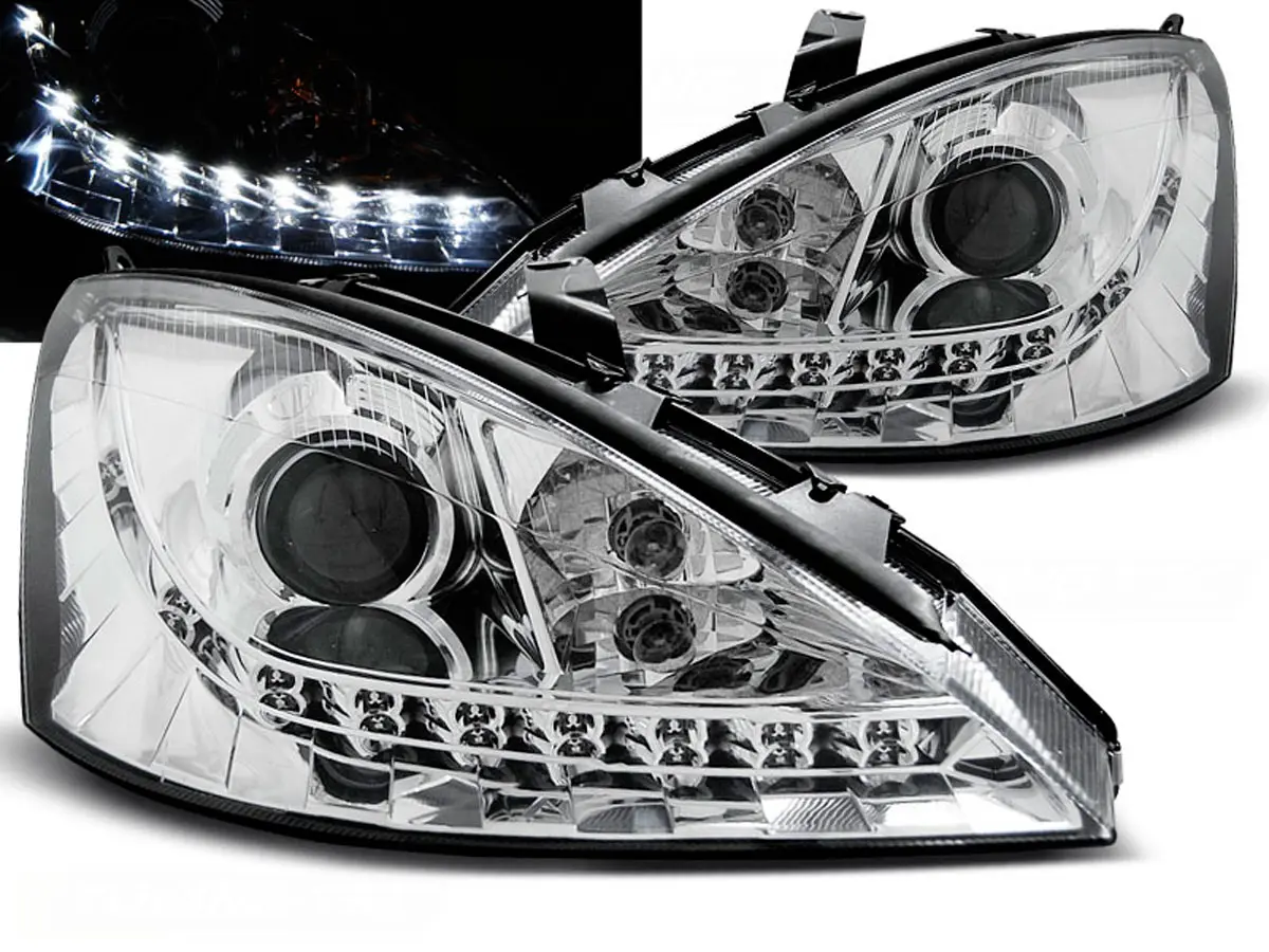 Frontlykter FORD FOCUS 1998-2001 DAYLIGHT CHROME