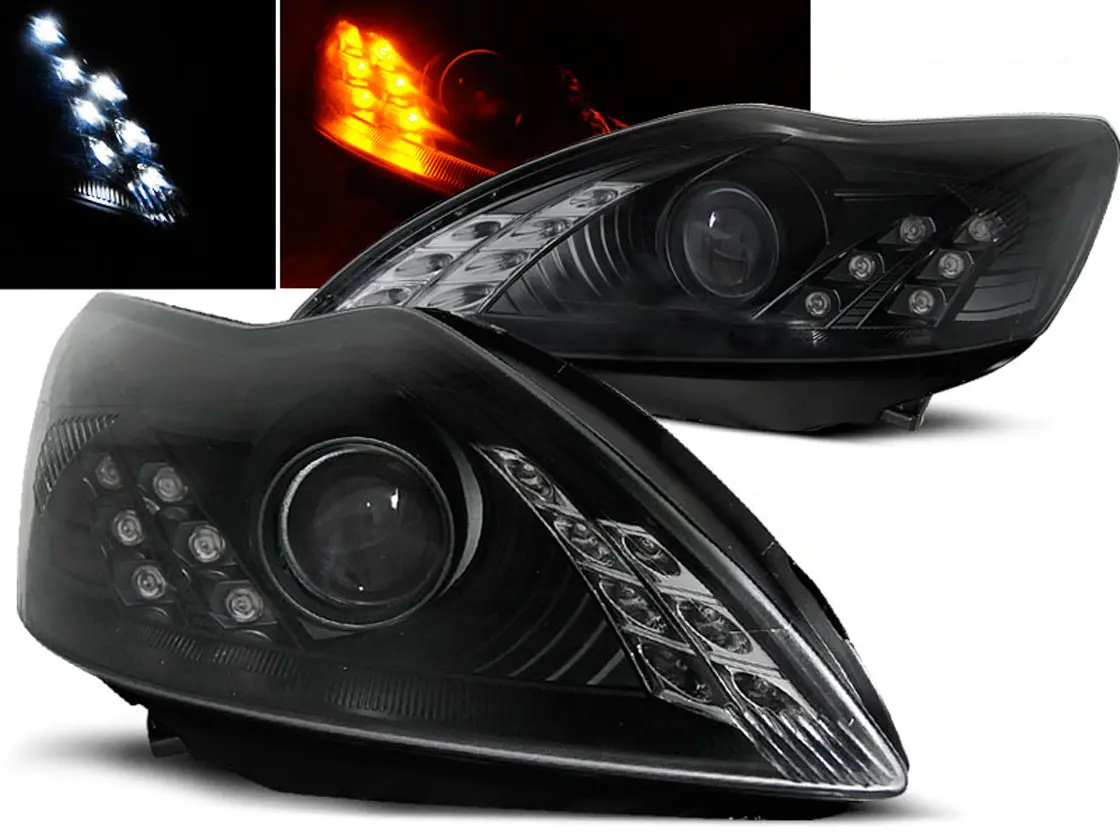 Frontlykter FORD FOCUS 2008-2010 DAYLIGHT BLACK