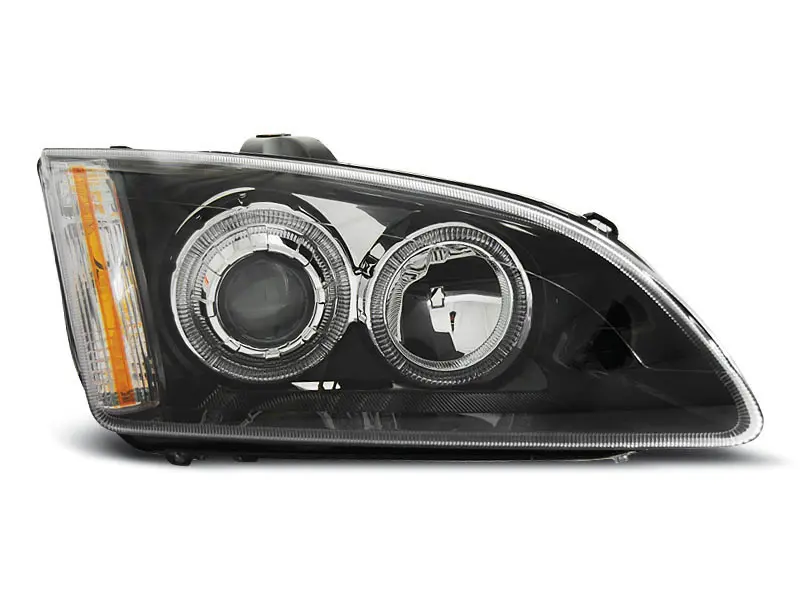 Frontlykter FORD FOCUS II 2004-2008 ANGEL EYES BLACK – bilde 3