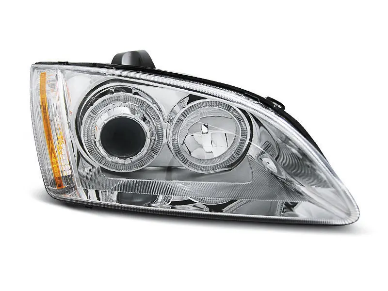 Frontlykter FORD FOCUS II 2004-2008 ANGEL EYES CHROME – bilde 3