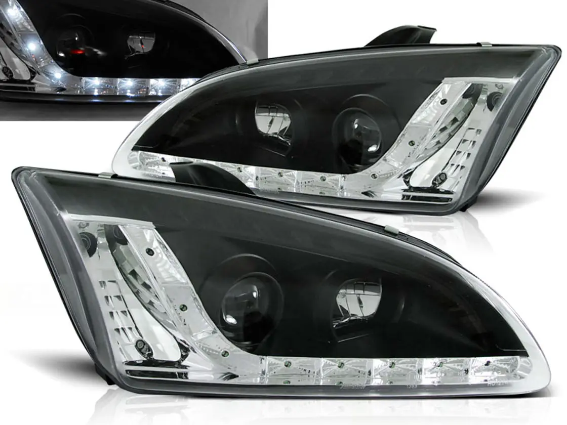 Frontlykter FORD FOCUS II 2004-2008 DAYLIGHT BLACK