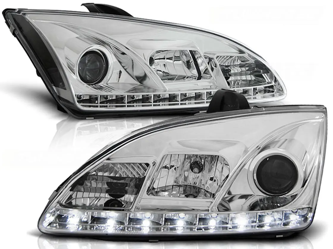 Frontlykter FORD FOCUS II 2004-2008 DAYLIGHT CHROME – bilde 2